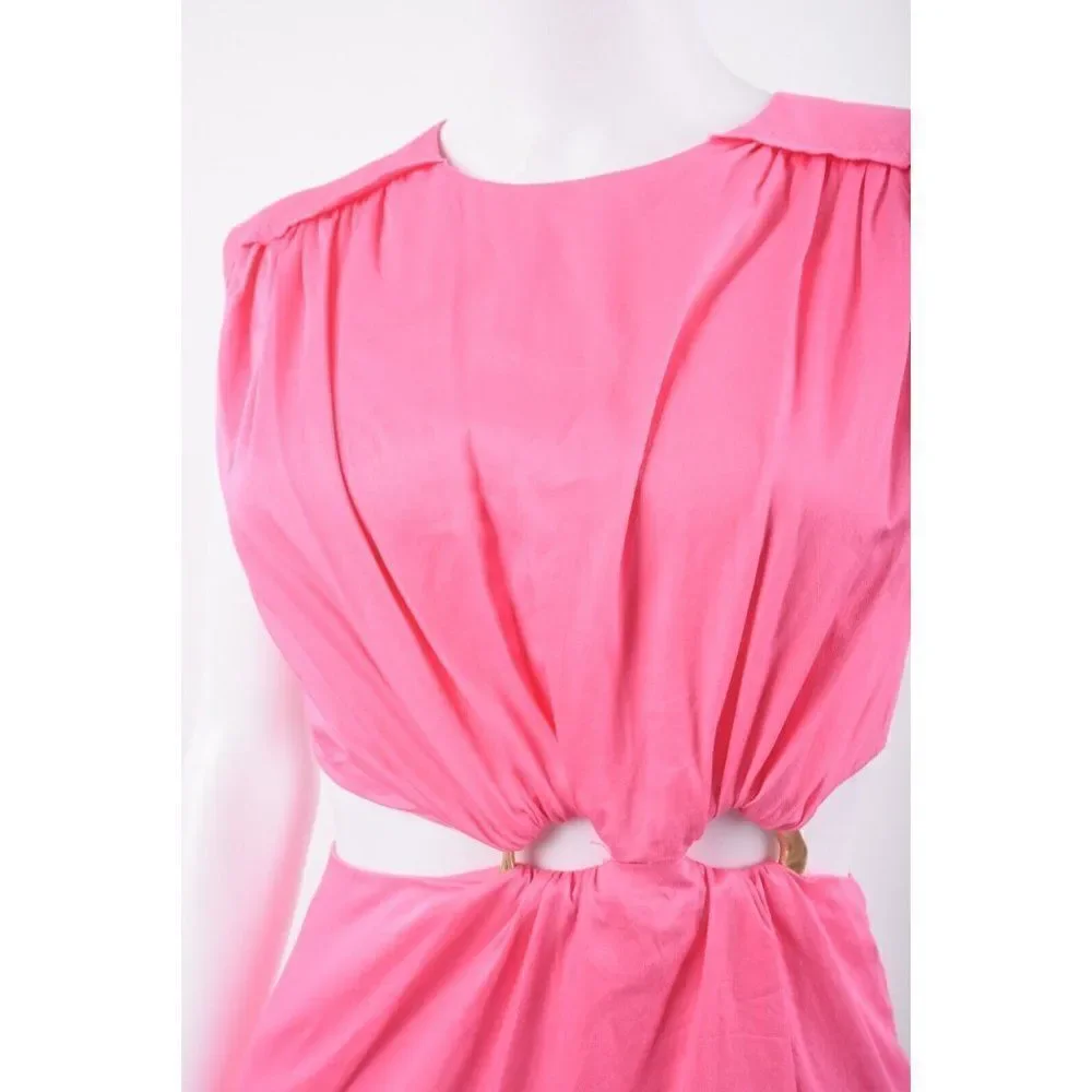 Aje Womens Solstice Cut-Out Mini Ring Dress sleeveless AU 4 US 0 Pink NWT